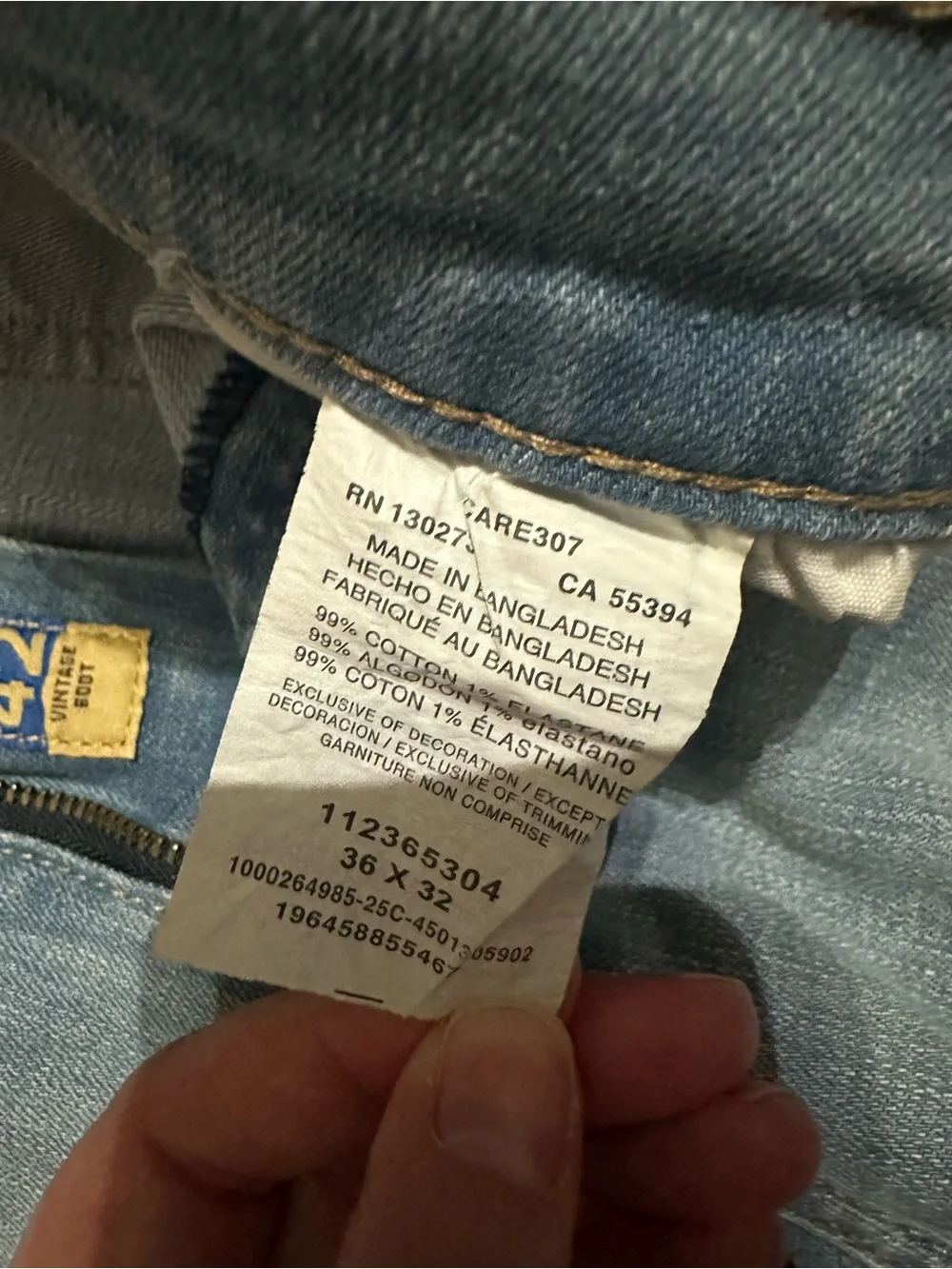 Wrangler Men's Bootcut Jeans in Light Blue Denim